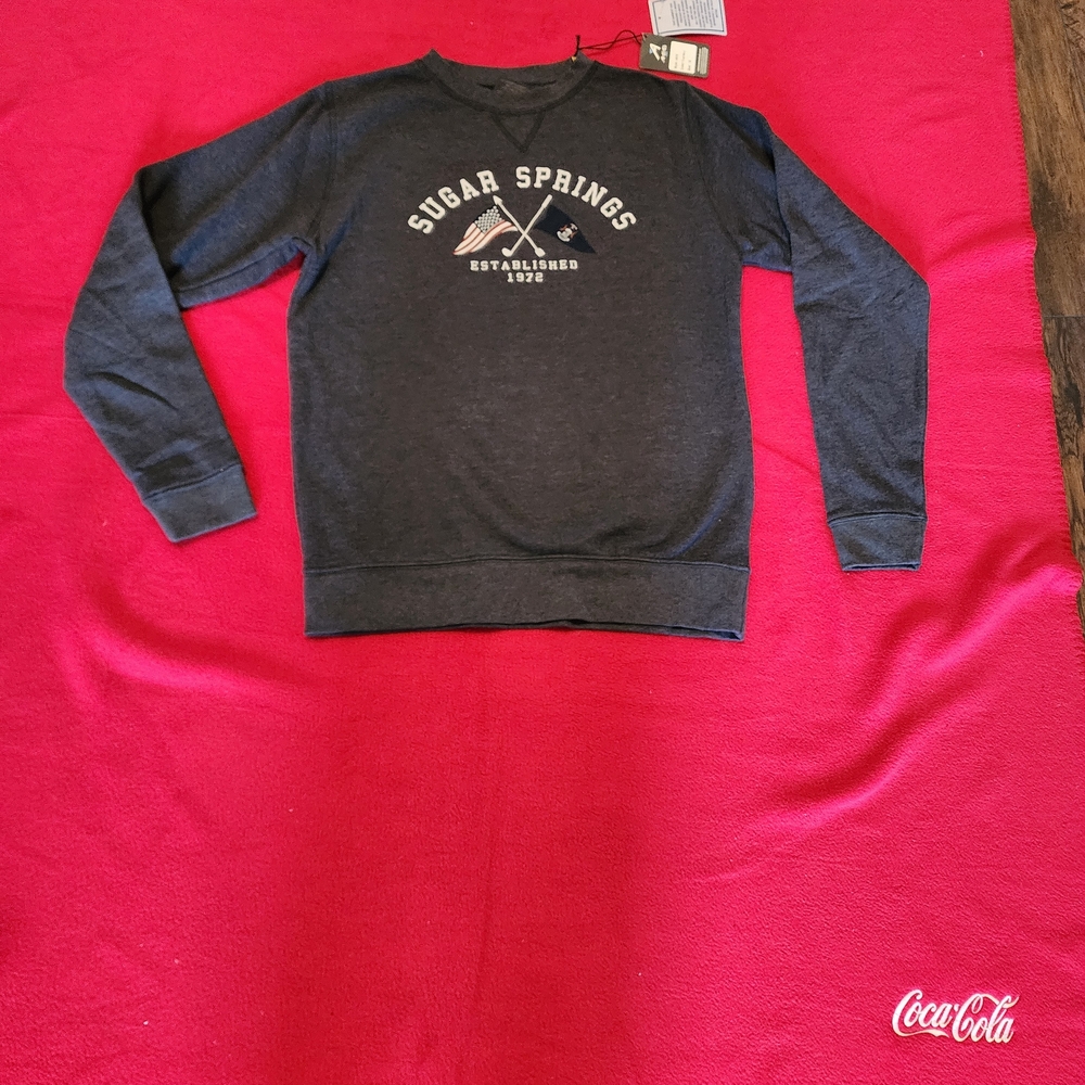 Ahead Sugar Springs Golf Club Crewneck Sweatshirt Women Small Pullover Black